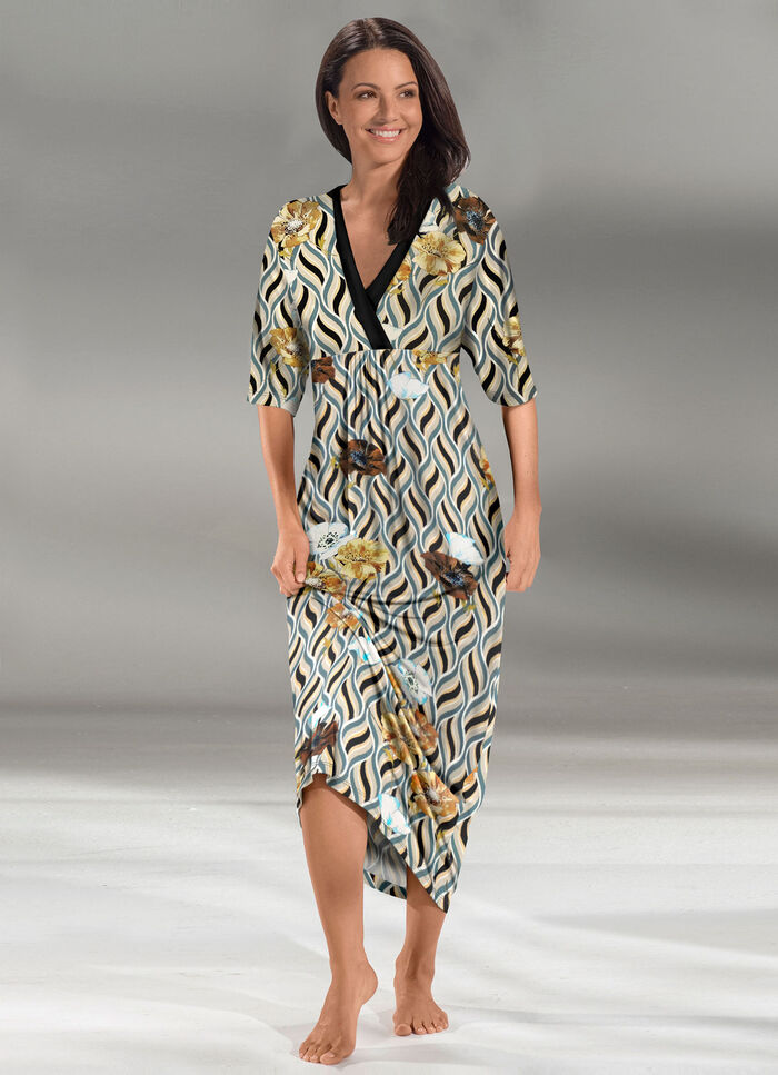 Kaftan mit farbbrillantem Inkjet-Druck 