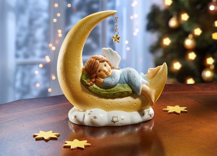 Engel im Mond aus der Nina & Marco Serie von Goebel 