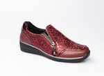 Stylischer Halbschuh im Leo-Look BORDEAUX
