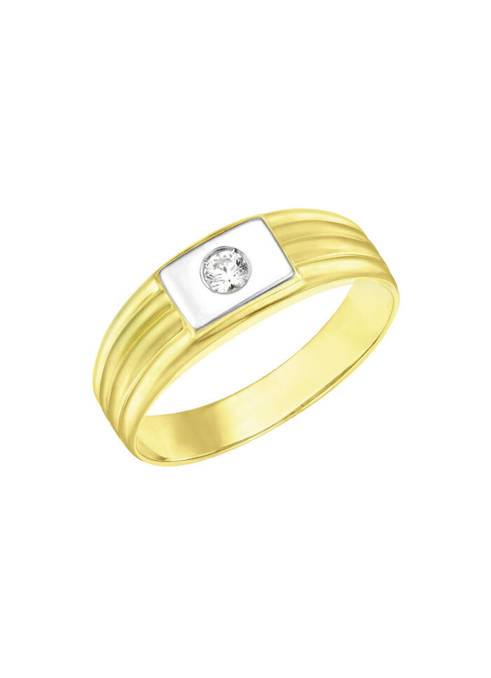 Herrenring in Bicolor-Design 