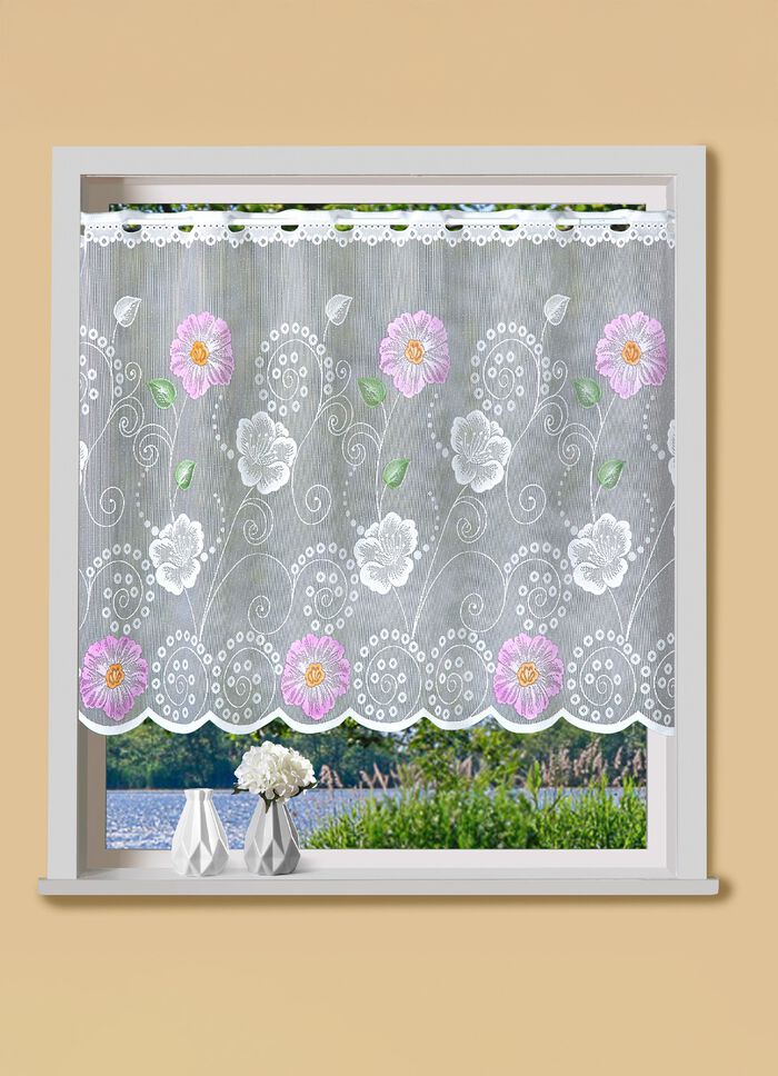 Kleinfenster-Vorhang mit Stangendurchzug FLIEDER