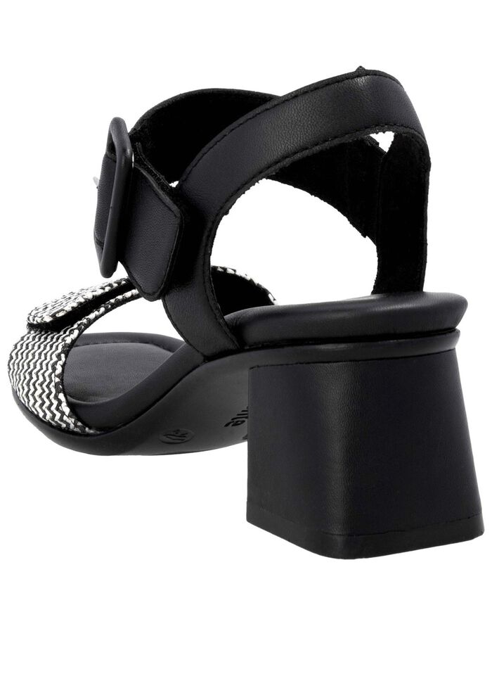 Remonte Sandalette mit Flechtdurchz&uuml;gen SCHWARZ-WEISS