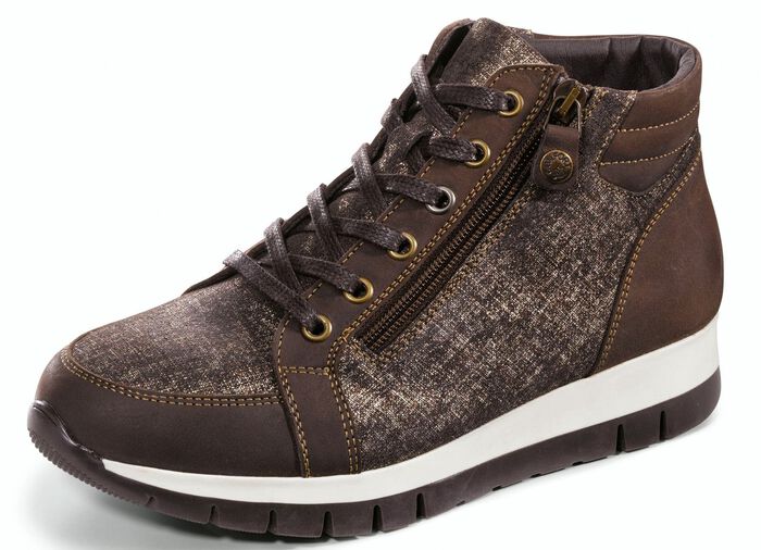 Bootie mit gl&auml;nzender Pr&auml;gung 