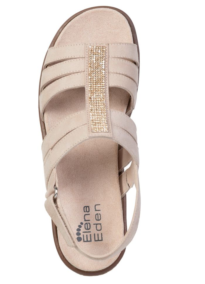ELENA EDEN, schicke Damen-Sandalen, Weite G, mit herausnehmbarem Fussbett 