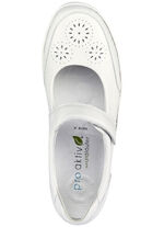 Waldläufer, bequeme Damen-Slipper, Weite H, mit herausnehmbarem Fussbett NATURWEISS