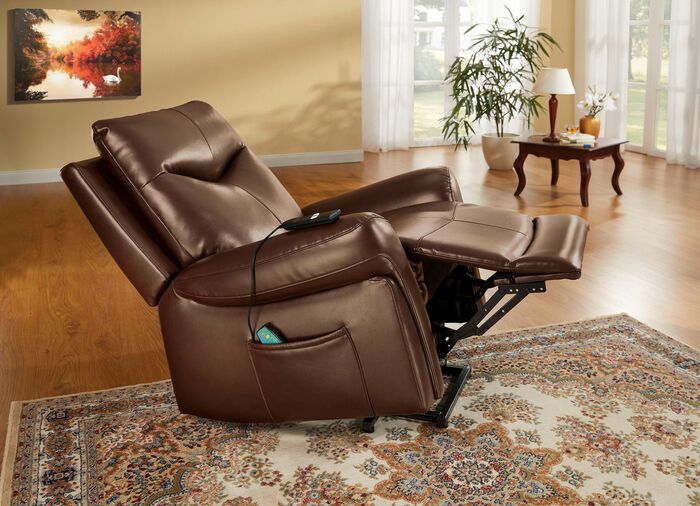 Bequemer Relaxsessel mit XXL-Sitzkomfort COGNAC