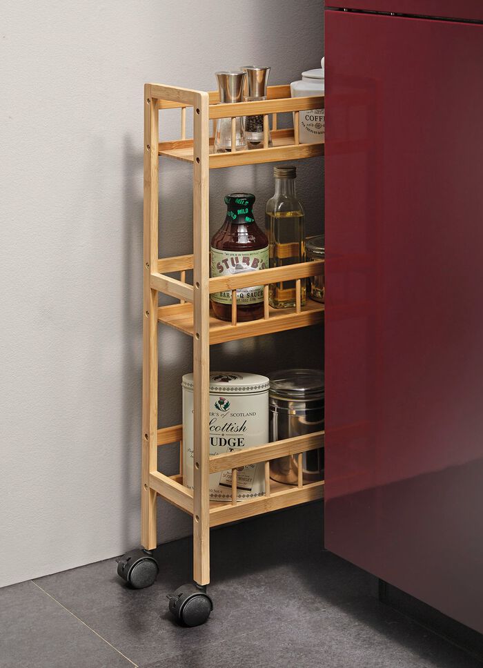 Haushalts-Rollwagen aus Bambus 