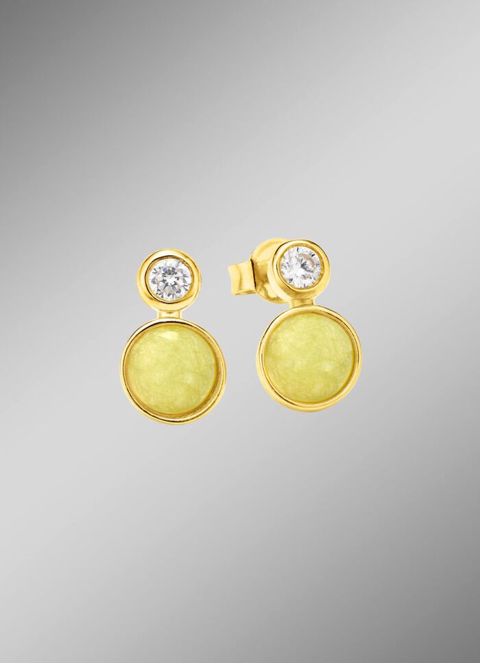 Gr&uuml;ne Eleganz: Ohrstecker mit echt Aventurin 