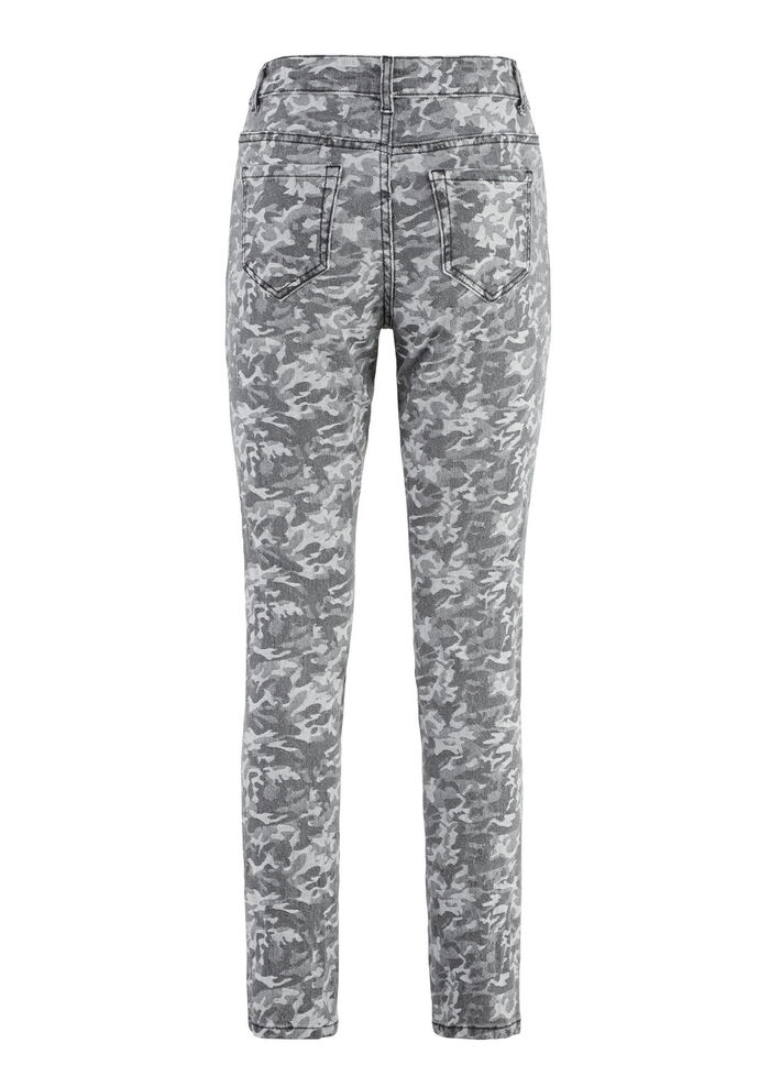Jeans mit Camouflage-Dessinierung ANTHRAZIT-GRAU