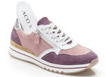 Sneaker mit weißen Besätzen AUBERGINE-ROSA