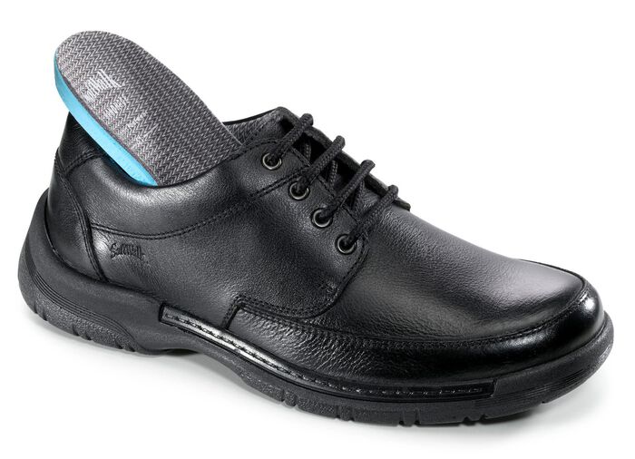 Wetterfester Schn&uuml;rschuh mit Wechselfussbett SCHWARZ