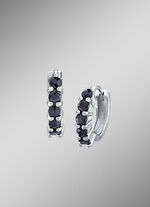 Creolen mit schwarzen Safiren 