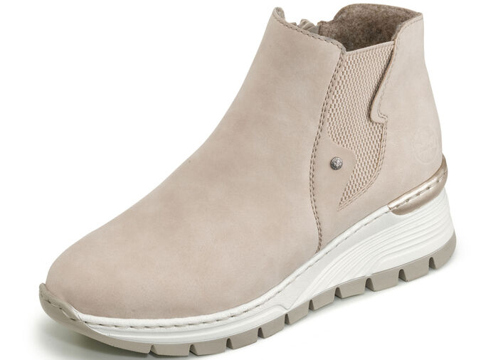 Rieker Stiefelette aus weichem Nubukmaterial BEIGE