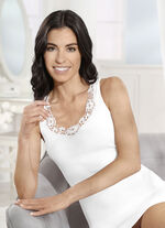 Laurina Zweierpack Hemden mit h&uuml;bscher Stickereispitze 2X WEISS