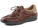 Schnürschuh mit Kontrast-Einsätzen BRAUN
