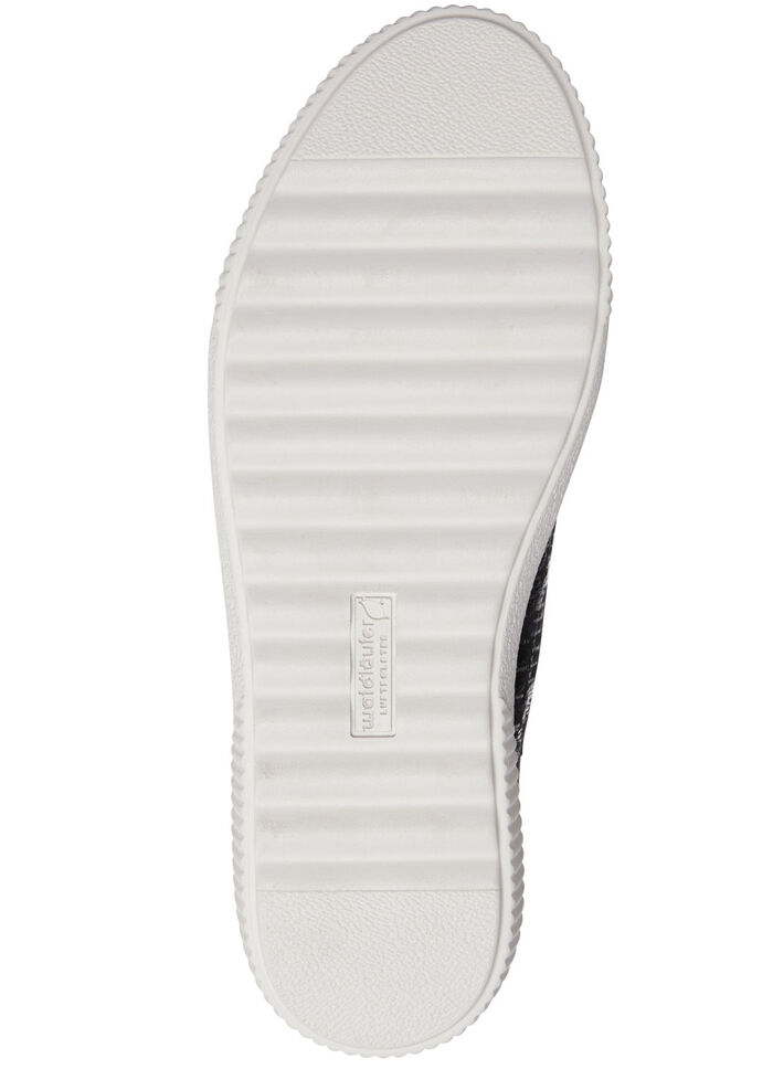 Waldläufer Schnürschuh aus glänzend bedrucktem Nubukleder SCHWARZ-BRONZE