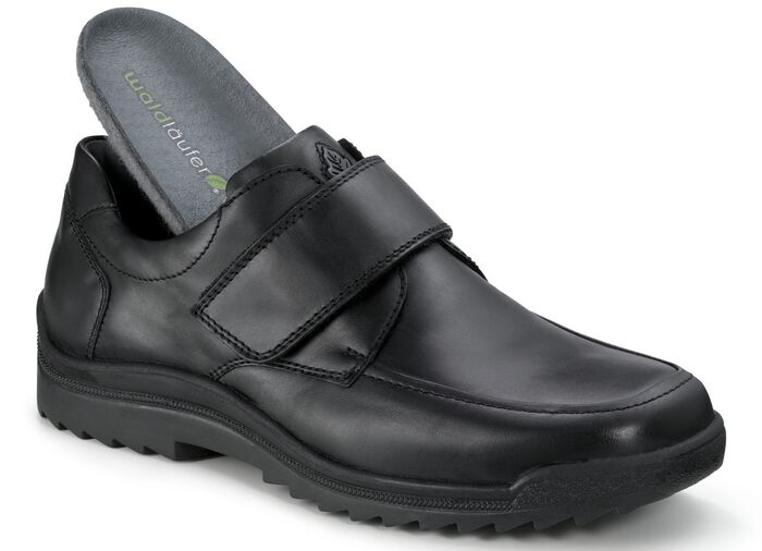 Waldl&auml;ufer Klettschuh aus hochwertigem Leder SCHWARZ