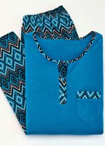 Zweierpack Pyjamas mit Brusttasche und Knopfleiste 