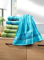 Weiche Frottier-Serie mit hochwertiger Jacquard-Bord&uuml;re 