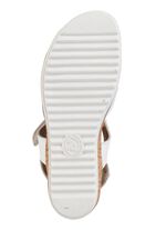 ELENA EDEN, bequeme Damen-Sandalen, Weite H, mit herausnehmbarem Fussbett WEISS