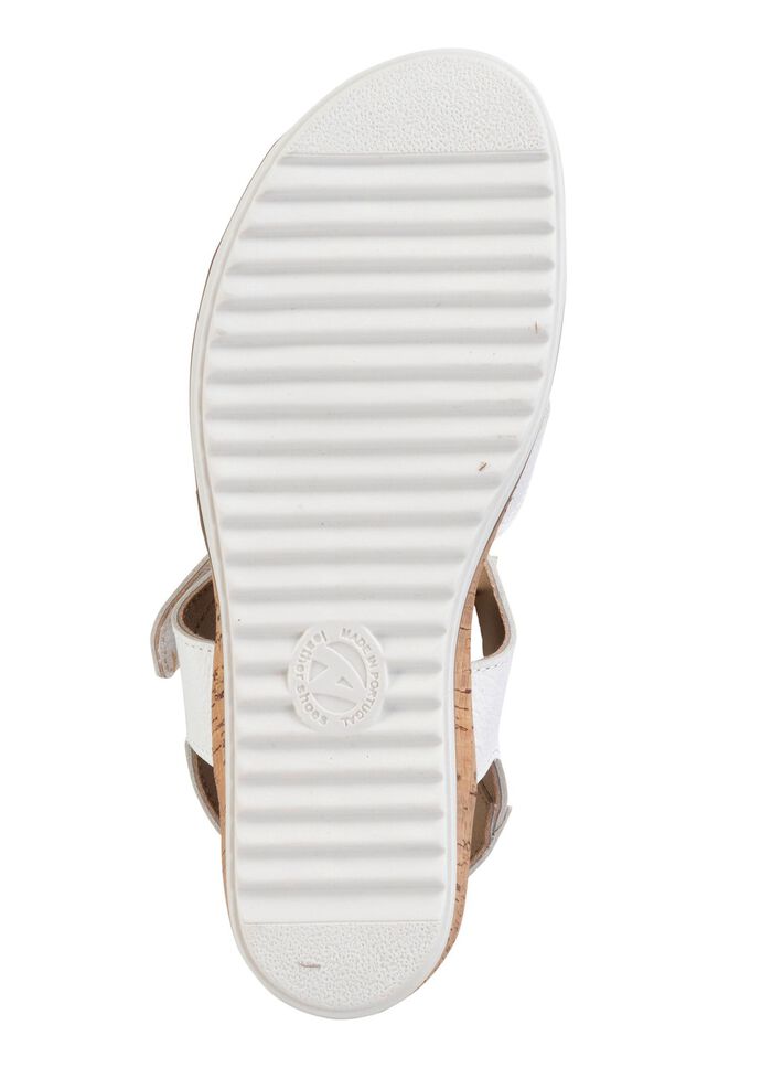 ELENA EDEN, bequeme Damen-Sandalen, Weite H, mit herausnehmbarem Fussbett WEISS