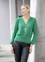 Shirt-Tunika mit V-Ausschnitt GRÜN