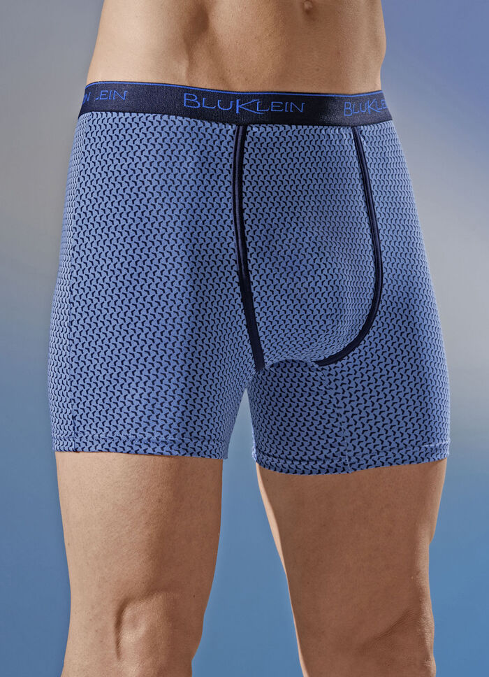 Dreierpack Pants mit Elastikbund, allover dessiniert 
