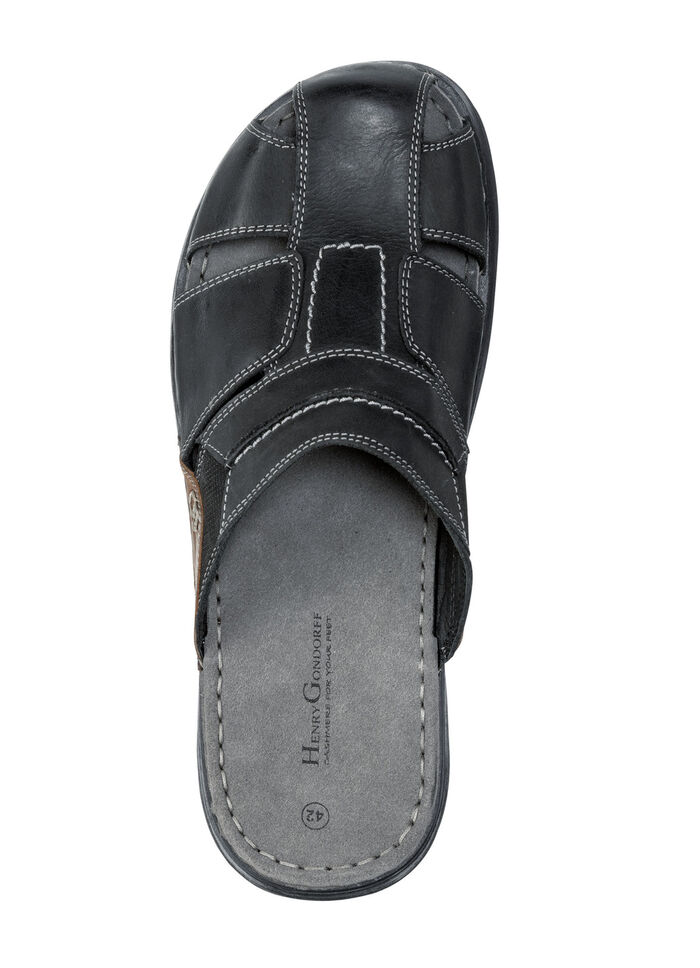 Pantolette mit luftigen Durchbrüchen SCHWARZ-KASTANIE