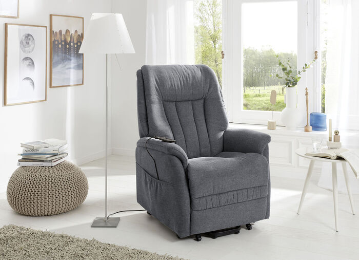 TV-Sessel mit Motor und Aufstehhilfe DUNKELGRAU