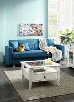 Klick-Klack-Sofa mit Dekokissen BLAU