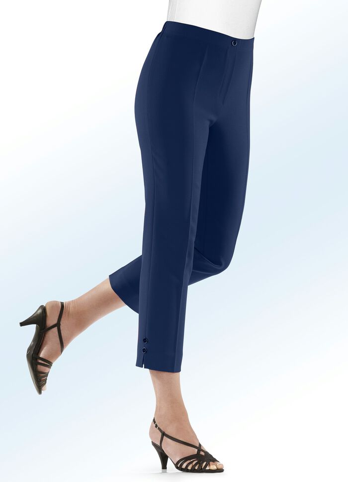 Hose mit aparten Zierknöpfen am Saumabschluss MARINE