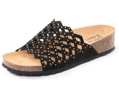 ELENA EDEN, leichte Damen-Pantoletten, Weite G, mit Lederfussbett 