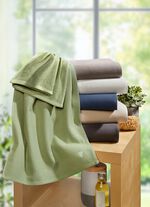 Waffelpiqu&eacute;-Frottier-Serie aus Baumwolle ANTHRAZIT