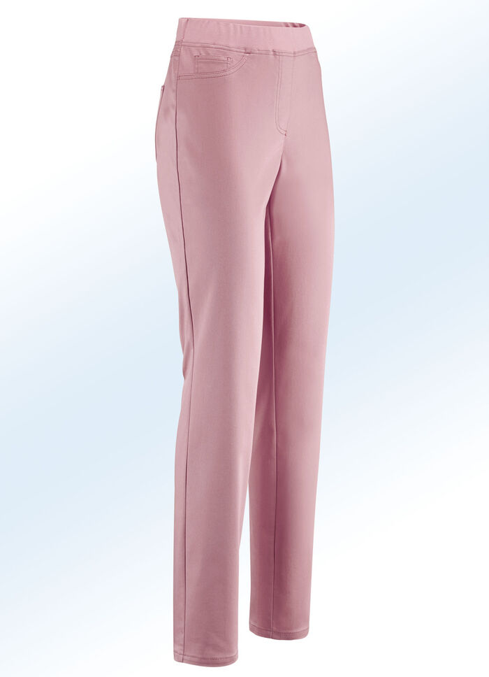 Edle Hose in Schlupfform DUNKELROSÉ