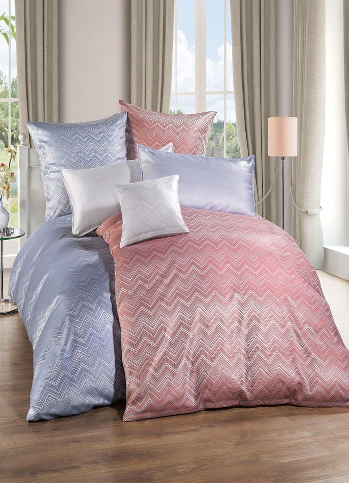 Bettw&auml;sche-Garnitur in b&uuml;gelleichter Qualit&auml;t BLAU