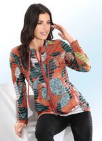 Shirtjacke mit durchgehendem Reissverschluss 