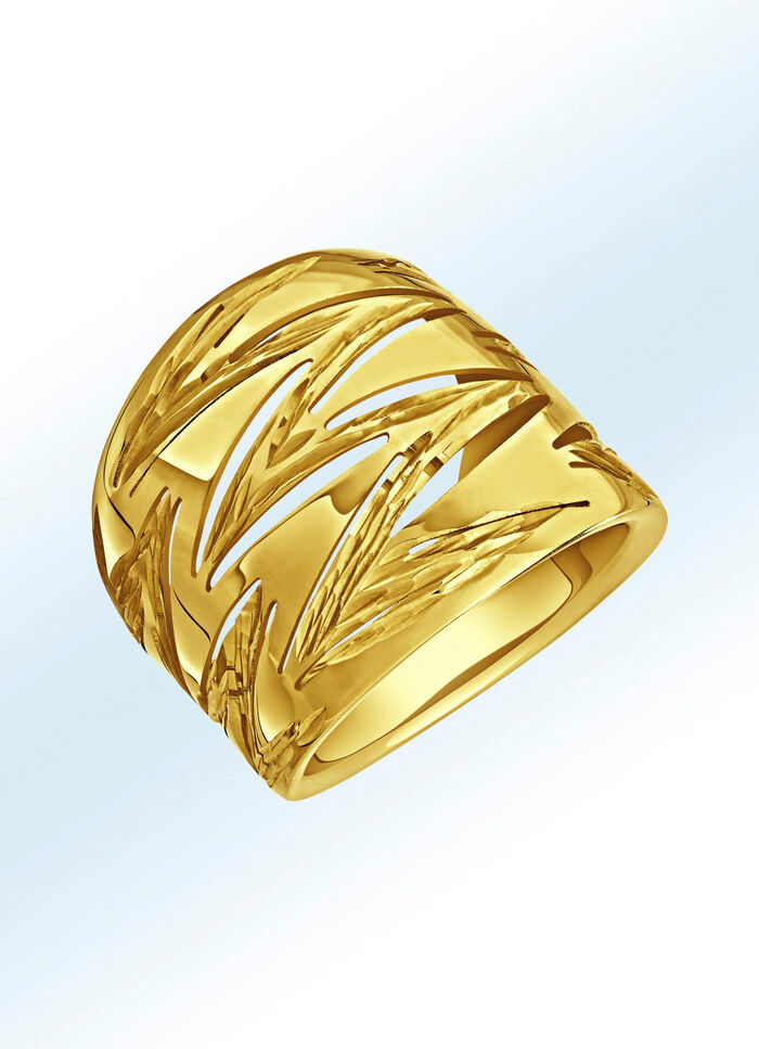 Durchbrochener Damenring im Zick-Zack-Design 