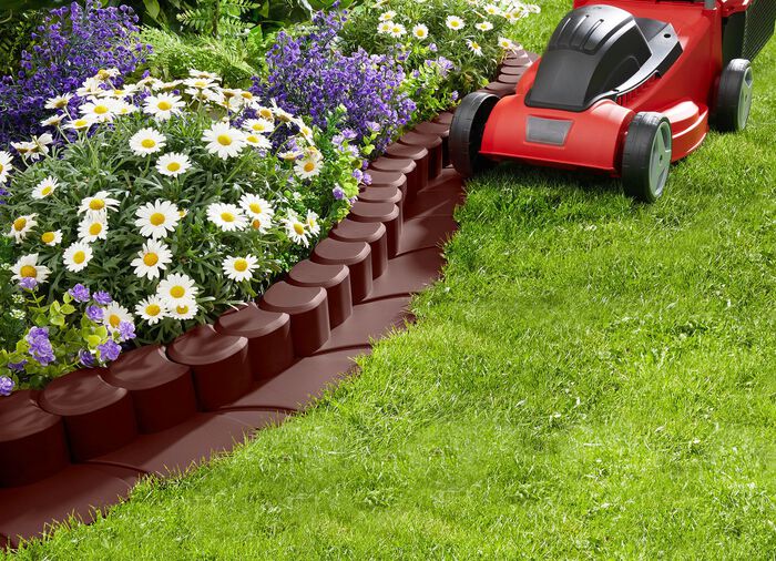 Flexi-Rasenkante, 8er-Set, mit Fahrspur 