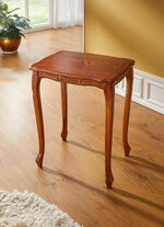 Beistelltisch mit Intarsien und massiven Beinen 