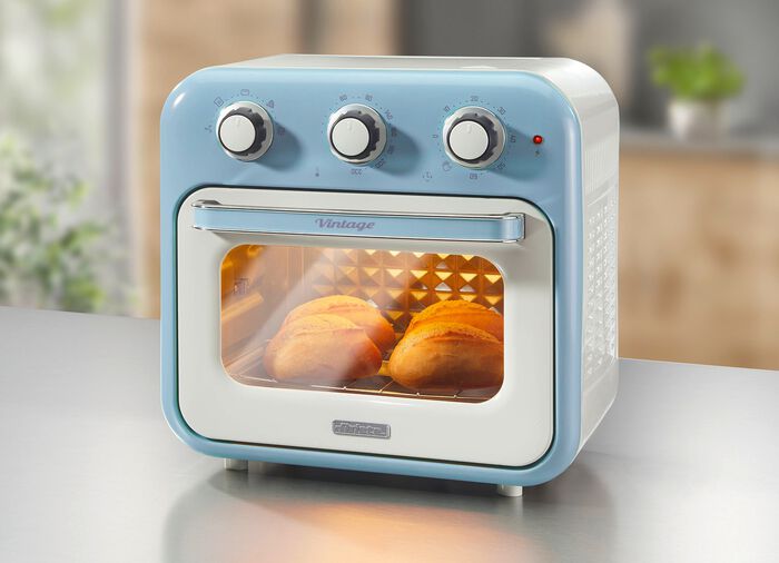 Ariete 2-in-1 Heissluft-Ofen im Vintage-Design BLAU