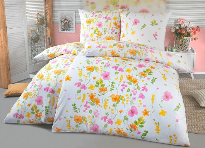 Wunderschöne Bettwäsche-Garnitur aus dem Hause "Kaeppel"  SONNE