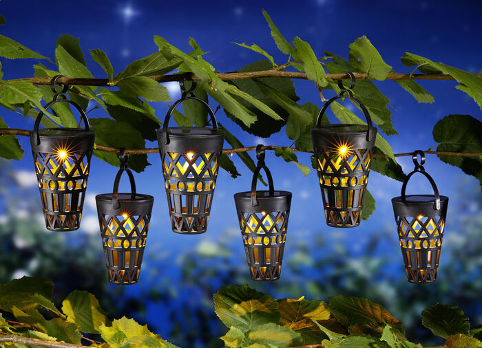 Solar-Steckleuchten, 6er-Set