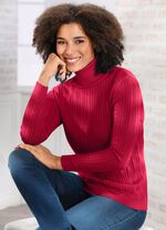 Pullover mit streckender Struktur ROT