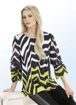 Shirt mit 3/4-langen Chiffon-Ärmeln