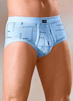 Viererpack Slips aus Feinripp mit Eingriff, bunt dessiniert 