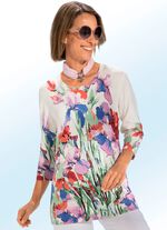 Pullover mit floralem Alloverdruck 