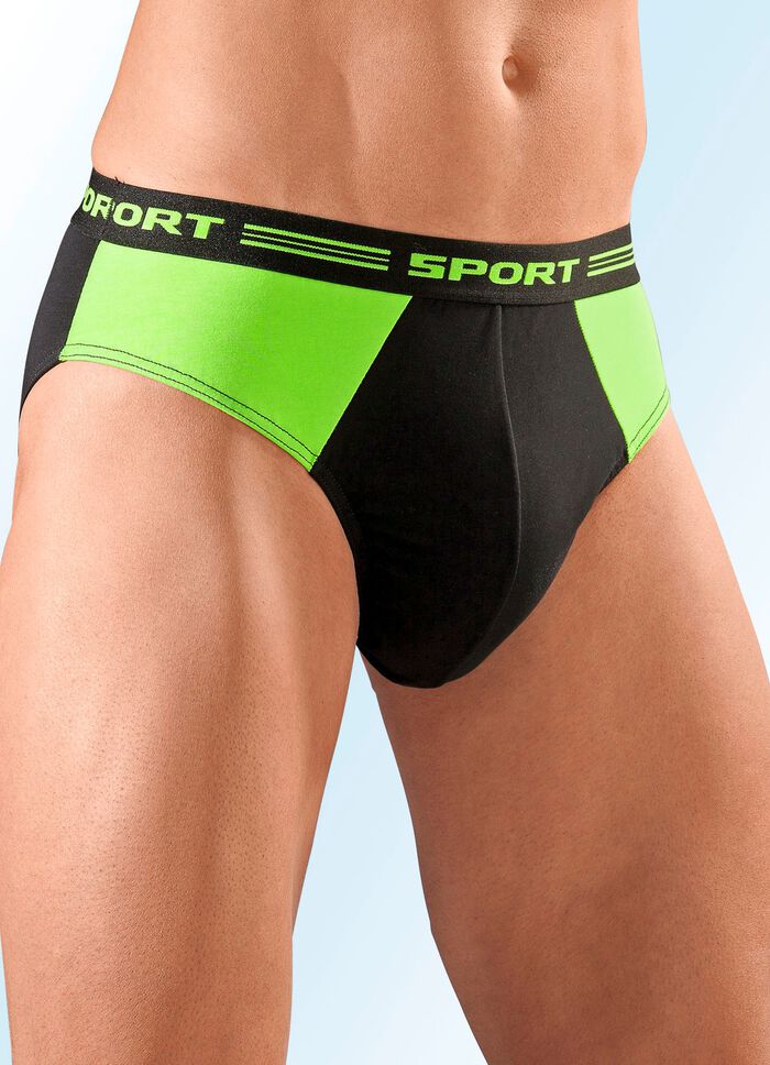 Viererpack Slips, uni mit Eins&auml;tzen 