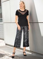 Culotte mit edlem Glanzdruck 