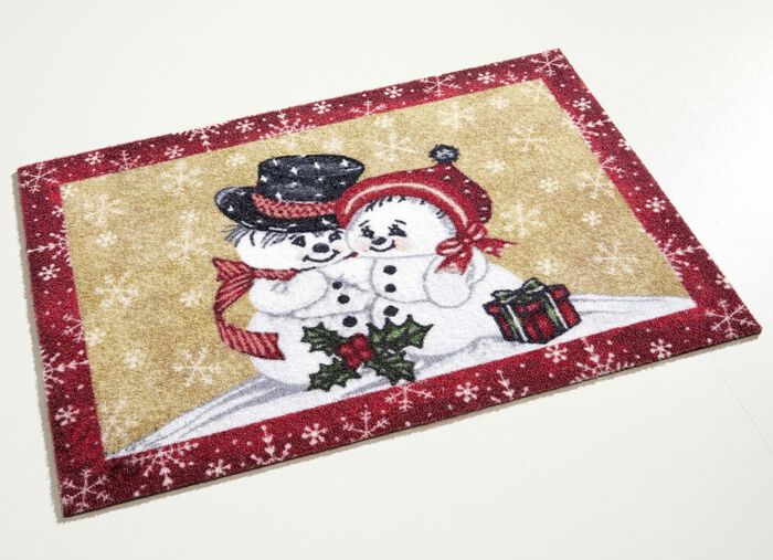 Fussmatte mit Schneemann-Motiv 