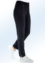 Freizeithose mit Reissverschluss-Tasche SCHWARZ